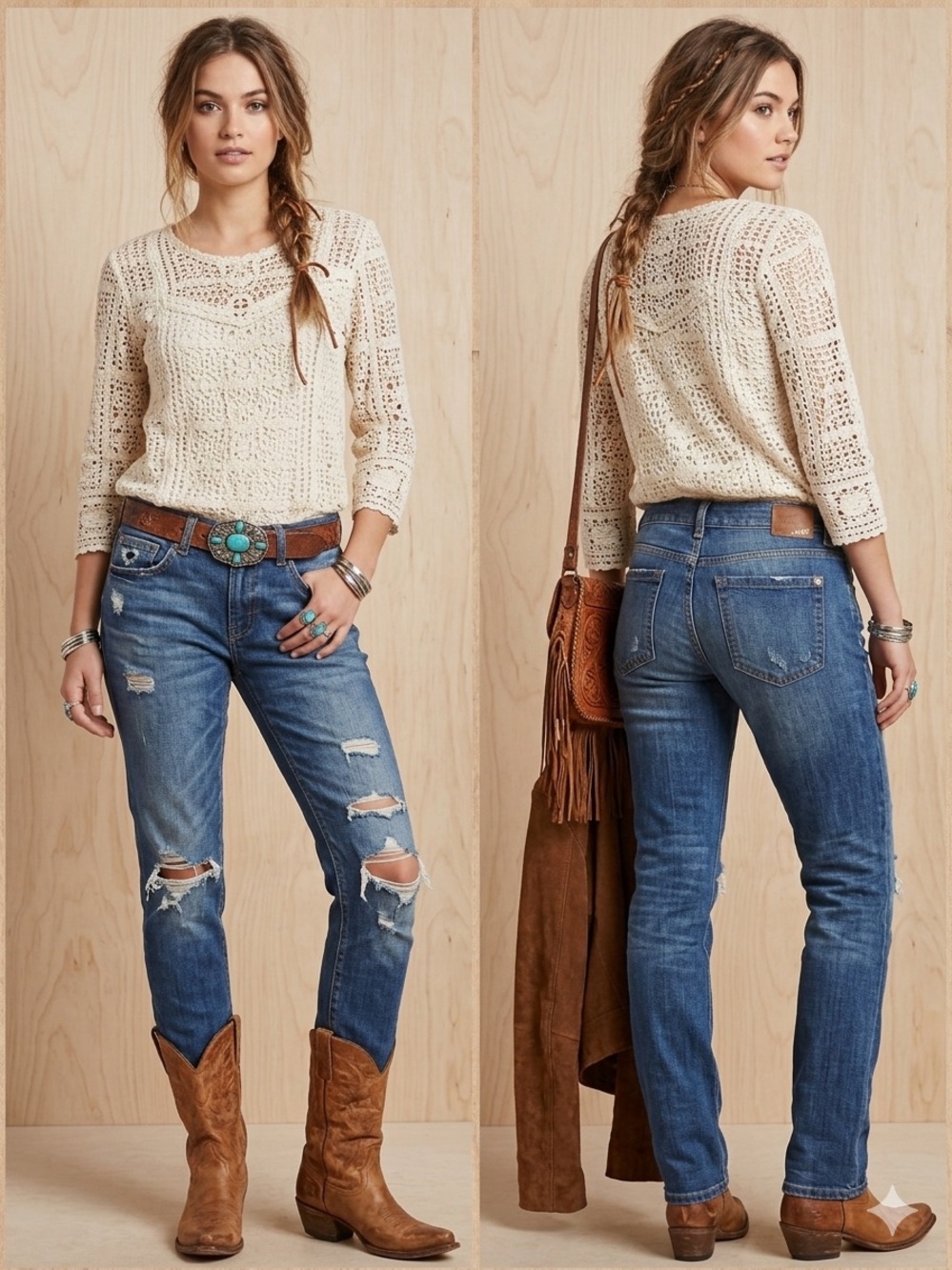 Zara Distressed Mid-Rise Jeans 2 - Excellent Condition